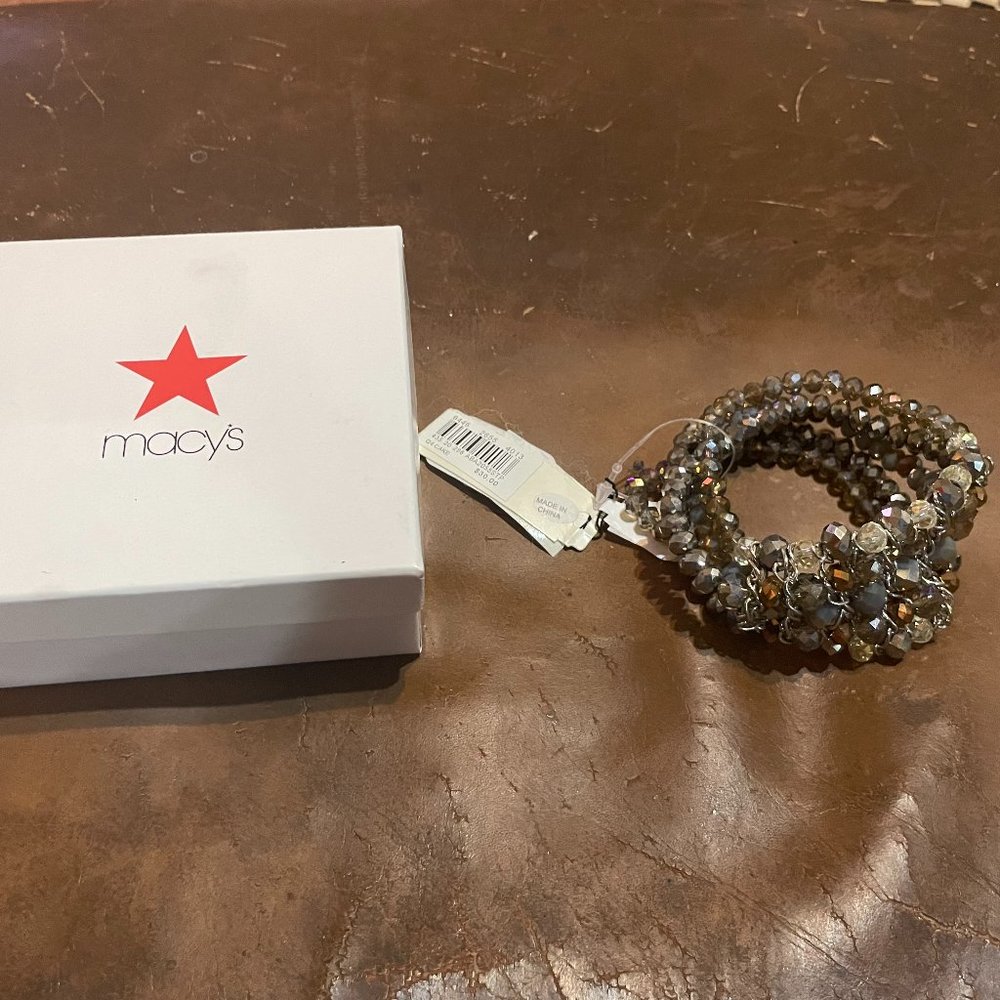 Women's Metal & Beaded Elastic Chunky C.A.K.E. Bracelet